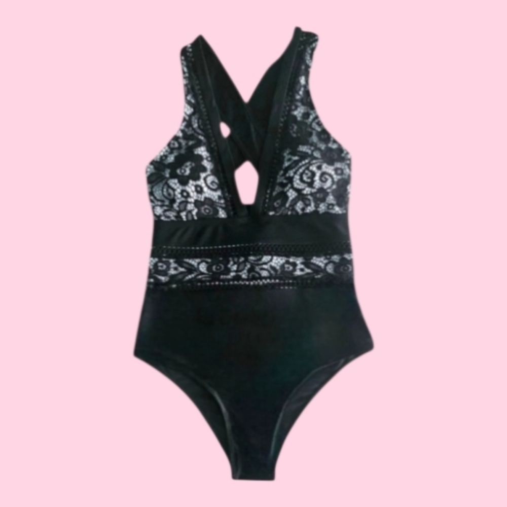 Cupshe Black One Piece Swimsuit